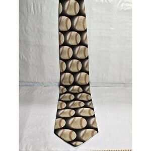 Ralph Marlin Baseball Necktie Tie “Just Balls- Baseballs” Made in USA
